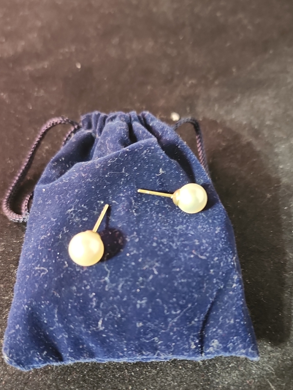 Classic Pearl Stud Earrings in Cream with Gold Posts